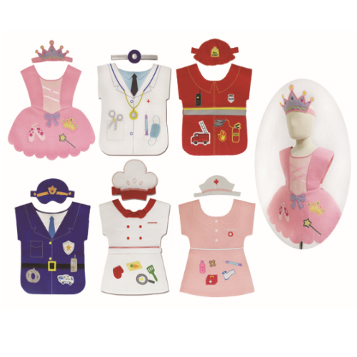 역할놀이 직업옷과 모자 6종