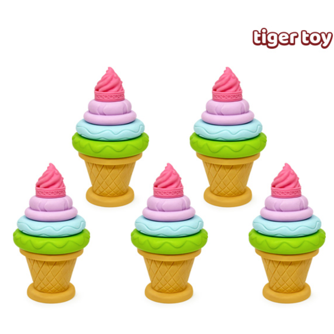 소프트아이스크림만들기세트25p+교구바구니 1개 (색상랜덤)